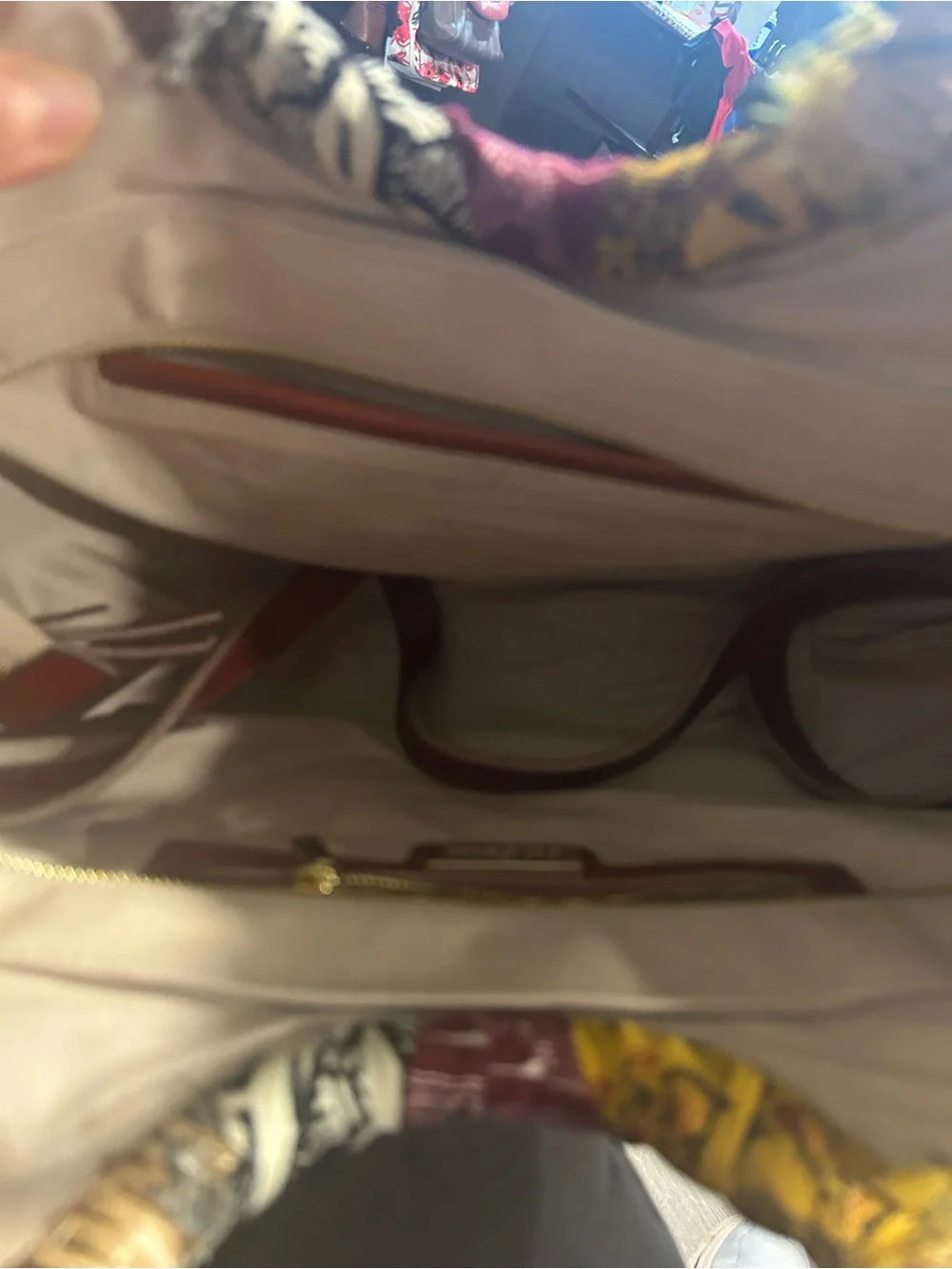 Sam Edelman Straw Tote with Yellow, Red & Black Scarf Accents